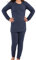 Celodoro Kinder Thermowäsche-Set Ringel-Optik - Blau 134-140