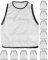 SPORTIKEL24 11 Trainings-Leibchen für Jugendliche – zum Markieren von Mannschaften – Sport Bibs ohne Logo – für Mädels & Jungs (weiß)