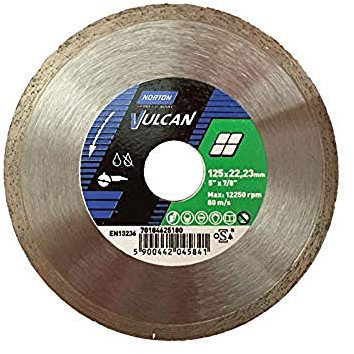 Clipper Vulcan – Diamanttrennscheibe Ceram Feuchtigkeit Loch 22,23 Durchmesser 125 mm