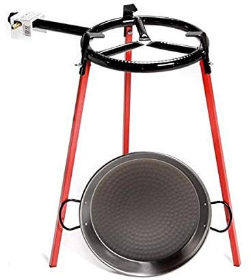 Vaello campos juego de platos de paella 42cm + calentador 3 patas 30cm 658849