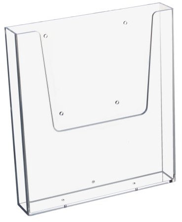 DIN A4 Wandprospekthalter im Hochformat, transparent