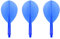 CONDOR Darts Flight Plain Clear Blue Teardrop S