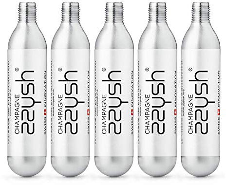 Cartouches de gaz Argon/CO2 - Capsules zzysh Champagne argon/CO2, cinq pièces.