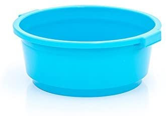 HELGUEFER - Barreño Grande 40 litros Redondo | Palangana Plastico con Asas | Barreño Resistente y Duradero | Uso General en Hogar, Jardín o Industria | Diámetro 56 cm x Alto 22 cm