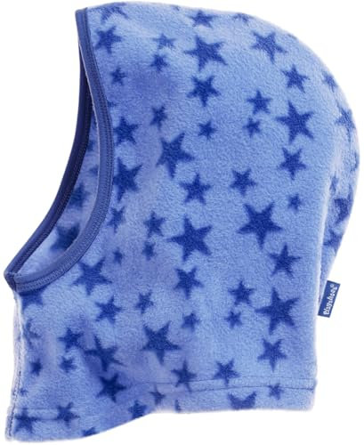 Playshoes Unisex Kinder Fleece-Schlupfmütze Winter-Mütze, blau Sterne, one size
