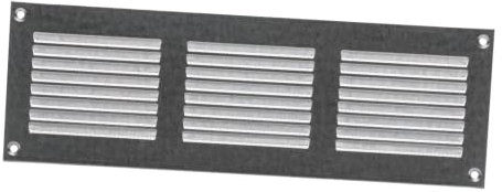 300x100mm Rejilla de Ventilación con Mosquitera - Rejillas de Aireación Metálicas - Acero Galvanizado