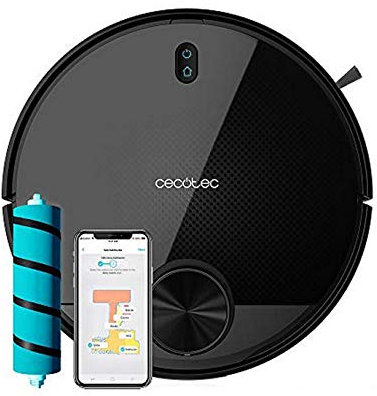 Cecotec Robot Aspirador y Fregasuelos Conga 3590. Tecnología láser, Friega, Aspira, Barre y Pasa la mopa, Cepillo Jalisco, Room Plan, 2300 Pa, App con Mapa, Doble Tanque, Cepillo Especial Mascotas