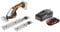 Worx WG801E.9 20V Akku-Gras- und Strauchschere WG801E Inklusiv 3 verschiedene Messer, ohne Akku und Ladegerät & WA3601 Akku mit Ladegerät Set: 20V 2000mAh Li-Ion Akkubatterie & Akku Ladestation