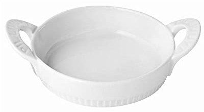 Pillivuyt France, Toulouse French Porzellan Crème Brulée Geschirrbäcker, 12,9 cm Durchmesser, Ofen-Mikrowellen-Gefrierschrank, Weiß