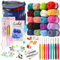 Piccassio Häkelset für Anfänger, Erwachsene und Kinder – Machen Sie Amigurumi- und Häkelset-Projekte – Anfänger-Häkelset enthält 20 Farben, Häkelgarn, Buch, Häkeltasche usw., Häkel-Starter-Set