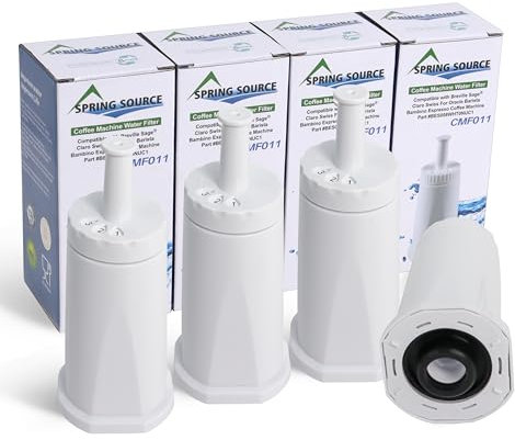 BES008 Sage Barista Express Wasserfilter 4 Stück, Kompatibel Mit Sage Wasserfilter Ersatz für SES008 SES810 SES875 SES880 SES920 SES980 SES990