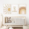 Boho Kinderzimmer Wandkunst Baby Mädchen Wanddekoration Kinder Regenbogen Leinwand Wandkunst You Are My Sunshine Bilder Kleinkind Sonne Drucke Kinderzimmer Kunstwerk für Zimmer Schlafzimmer 3er Set