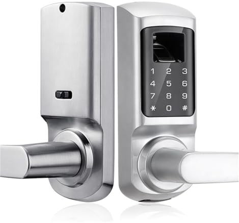 CaScam Serrure de Porte biométrique électronique étanche, capteur d'empreintes digitales, Code, extérieur