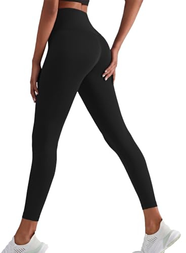 XDSP Leggings Sportleggins Damen Lang High Waist Scrunch Butt Yogahose Elastische Hose mit Taschen Bauchweg Sporthose Fitnesshose Breathable Sports Yoga Pants Gym Yoga Trainingshosen Workout