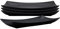 Feinkeramik Servierschale schwarz matt 29 x 15 cm - 4er Set - Vorspeisen und Sushi Servierteller rechteckig - Vorspeisenteller Servierplatte Snackteller lebensmittelecht