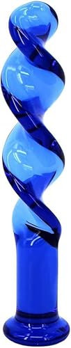SEXY EMPORIUM - 6.9 Inches The Big Screw Glass Dildo Wand, Anal Butt Plugs for Couples Beginners Women Men Textured Dildo Sex Toy