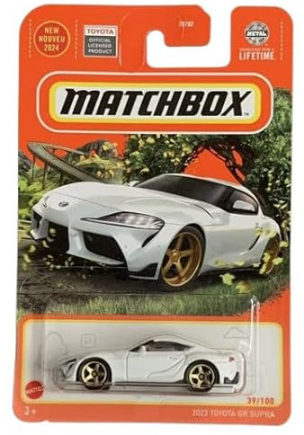 Matchbox 2023 Toyota GR Supra Diecast Fahrzeug, Maßstab 1:64, Weiß, 39/100