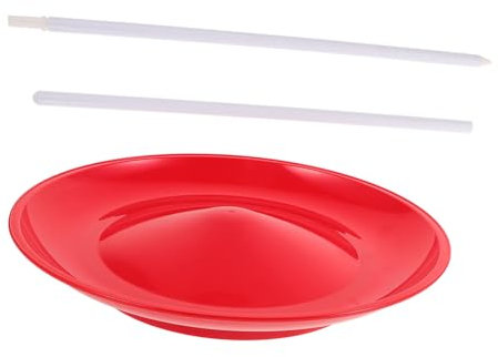 SOPOTUTU Piatto Rotante in Plastica Con Bastoncini Per Ragazzo e Adulti Attrezzatura Per Abilità Circensi Giocattoli Da Oggetti Per