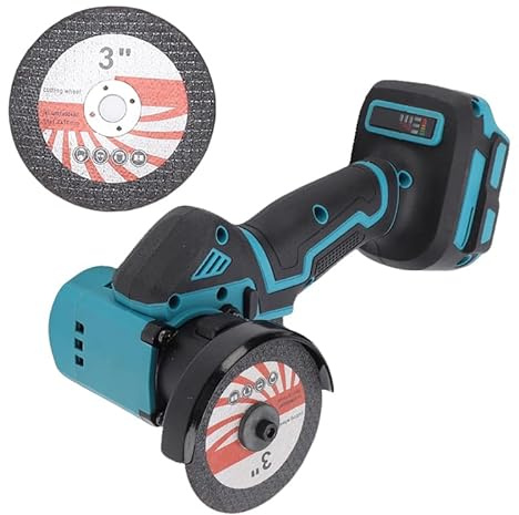 LICAEVEY Mini-Kreissäge, Kabellos, Kompaktes Design mit Ergonomischem Zusatzhandgriff und Doppeltem Sicherheitsschalter, Batteriebetriebene Säge für Benutzer von -kompatiblen Werkzeugen