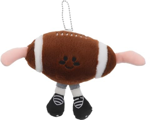 Toddmomy Porte-clés en Peluche Rugby Doux et Coloré, Souvenir de Rugby Mignon de Ballon, Accessoire Léger pour Clés ou Paquet à Dos, Présent pour Fans de Sport et Passionnés de Football
