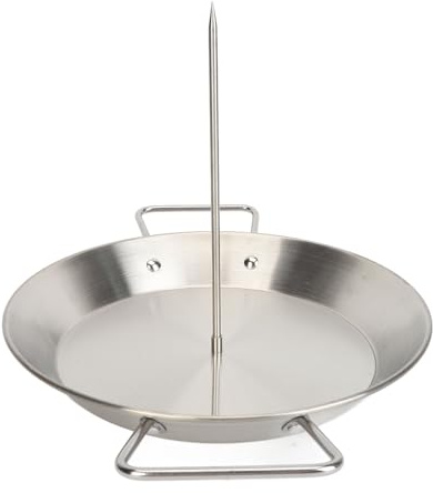 ZASCHMOY Grill à Brochettes Vertical – Grill de Barbecue Multifonctionnel Amovible en Acier Inoxydable, Parfait pour les Réunions de Famille, livré avec une Brosse (brun clair)