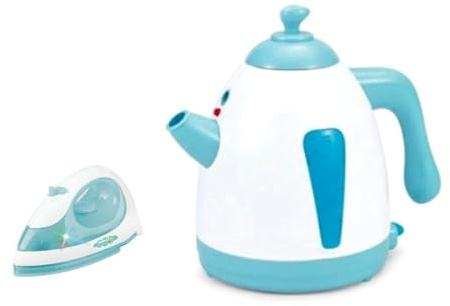 Hervidor de juguete con efecto vapor y luces Boil Tech – Cocina para niños, tamaño 16 x 12 x 17,5 cm con plancha – Juego educativo 3 años + idea regalo