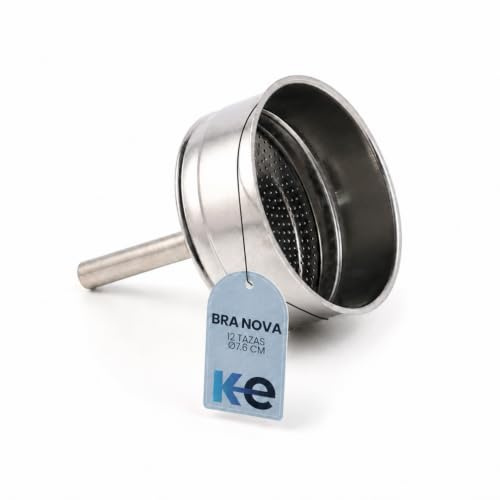 Anakel Home Embudo Filtro de Cafetera Italiana compatible con Bra Nova 12 Tazas Ø7.6cm