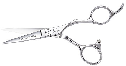 Olivia Garden SilkCut Pro Schere, 12,7 cm, ultrascharfe, konvexe Stahlklingen, schlankes Design, Scherenhülse im Lieferumfang enthalten