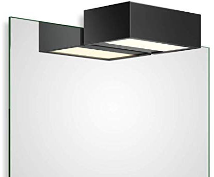 Decor Walther Box Spiegelaufsteckleuchte LED, schwarz - 15 cm - 3.000 K