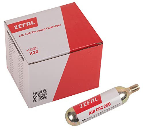 Caja 20 Cartuchos DE Aire ZEFAL CO2 25 g con Rosca