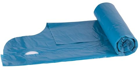 DONAU ECO Knotties 22024472-01 - Bolsas de basura (100 L, con asas, 10 bolsas de basura, 1 rollo, tecnología patentada, bolsa de basura, certificado Blauer Engel), color azul