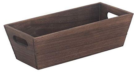 Red Hamper WB060 Dark Wooden Packing Trough, Wicker