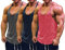 Muscle Cmdr Débardeur Stringer Musculation Homme, Maillots de Corps D'entraînement de Gym Y-Back Shirts (Rose,Gris,Bleu, M)
