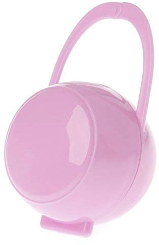 SCATOLINA PORTA CIUCCIO PROTEGGI SUCCHIETTO BOX REGALO NASCITA NEONATO BABY BAMBINO BIMBA Brillabenny (ROSA)