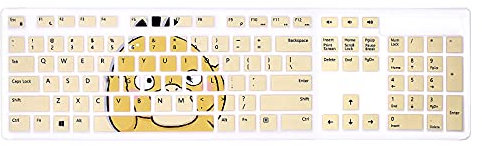 WYGCH Silicone Keyboard Cover for Dell KM636 Wireless Keyboard & KB216 Wired/for Dell Optiplex 5250 3050 3240 5460 7450 7050/Inspiron AIO 3475/3670/3477 All-in one Desktop Keyboard Skin-Cute Duck