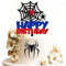 TzTwodcaz 2pcs Cartoon Birthday Cake Topper - Hero Theme, Acrylic Birthday Party Decoration Supplies, Includes 2 PCS (6.7in Birthday Letter & 3.9in Spider)