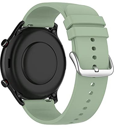 Tiggo 22mm Correa para Huami amazfit GTR 2e/ 2,Correas De Reloj, Bandas Correa Repuesto,Silicona Reloj Recambio Brazalete Correa Repuesto para Huami amazfit 3 stratoS/47mm/2 stratoS (Verde claro)