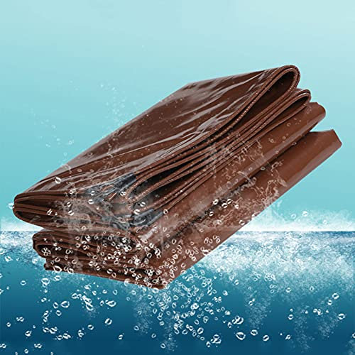 WMEIE Lonas Impermeables Exterior, Cubierta De Lona Resistente, para Barco En La Piscina, Patio, Camping, Techo,Marrón,2x3m