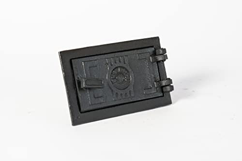 SEZAM Porta di ispezione per forni in ghisa 10,5 x 3,5 x 17 cm, porta del camino - ribalta - porta di sgombero, per forni, forni e caminetti - dipinto di nero