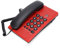Yunseity Teléfono con Cable, Teléfono Fijo, Teléfono de Escritorio, sin Batería, Color único, Teléfonos Fijos de Oficina para el Hogar(Rojo)