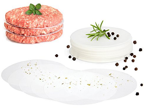 GOURMEO® Burger Papier/Blatt Backpapier für Burgerpresse Ø 13 cm 1000 STK. – Antihaft Backpapier/Trennpapier für perfekte Hamburger, Cheeseburger – zum Grillen