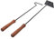 Aqbau® Serviteur de cheminée - 2 pièces - Avec tisonnier et grattoir à cendres - Accessoires de cheminée - Accessoires de cheminée - Accessoires de cheminée - Accessoires de cheminée - Ustensile de