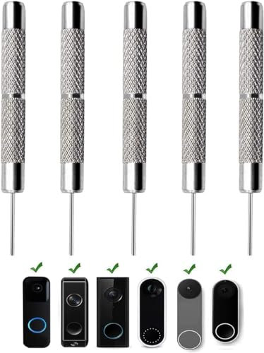5 Pack Doorbell Removal Pin, Release Key Security Removal Tool Replacement, Remove Video Doorbell from Mount Compatible with Nest Video Doorbell Arlo Video Blink Google Nest Eufy Video Doorbell