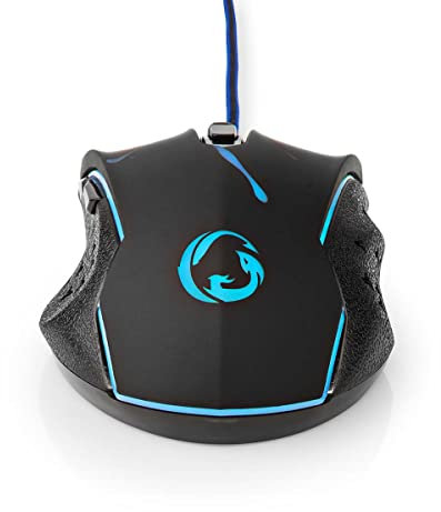 NEDIS Gaming Mouse - Verdrahtet - 1200/1800 / 2400/3600 DPI - Einstellbar DPI - Anzahl Knöpfe: 6 - Programmierbare Tasten - Rechtshändig - 1.50 m - LED