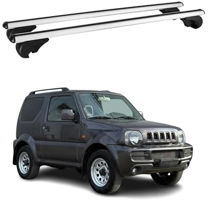 OMAC Dachträger für Suzuki Jimny 1998-2018 Aluminium 2 Stangen Silber