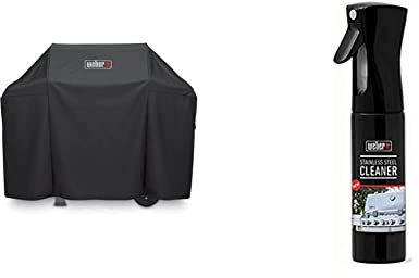 Weber 7183 Funda Premium para Spirit/Spirit II Serie 300 y Spirit 200, Negra & 17682 Producto de Limpieza para Parrilla y Horno - Productos de Limpieza para Parrillas y hornos