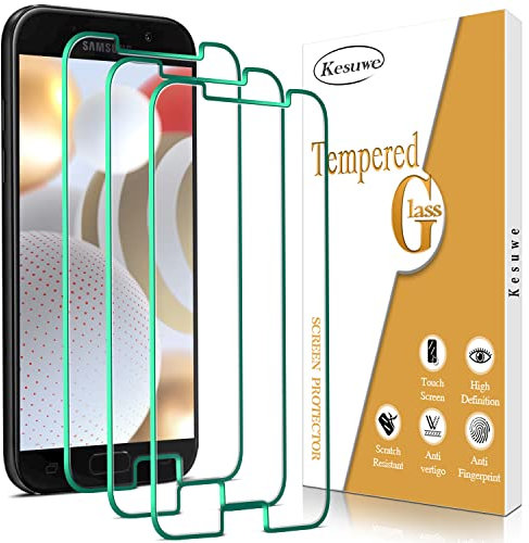 Kesuwe Displayschutzfolie für Samsung Galaxy A5 2017, ultrawiderstandsfähig, gehärtetes Glas, kratzfest, Anti-Fingerabdruck, HD-klar, blasenfrei, hüllenfreundlich, einfache Installation, 3 Stück