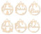 Urhome Weihnachtskugel Holz Ornament mit Wunschtext personalisiert - 6 Verschiedene Christbaumschmuck Motive - Weihnachtsbaum Name Gravur Anhänger für Familie Partner Freunde zu Weihnachten