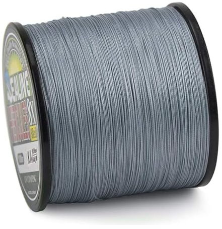 SXLSZ Geflochtene Angelschnur 8Fach,Stränge Super Strong 500M PE Starke Geflochtene Schnüre Fisch Linien,Karpfen Zubehör Angelschnur Geflochten,Grau,0.45mm