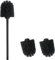 WAVEWO Brosse WC, avec 2 têtes de Brosse, 7 cm de diamètre, en Acier Inoxydable 304, pour Le Nettoyage de la Salle de Bain(PP Noir)